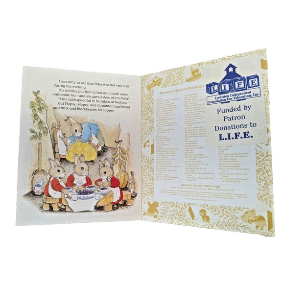 Little Golden Book The Tale of Peter Rabbit Series 1993 Beatrix Potter Children - Picture 6 of 7